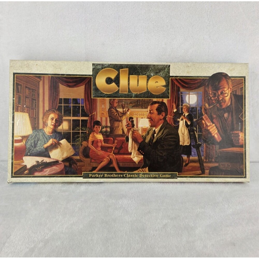 Vintage 1992 Parker Brothers Clue Mystery Board Game Complete Classic Detective